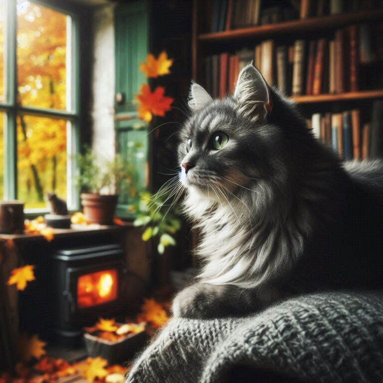 old cat on an arm chair